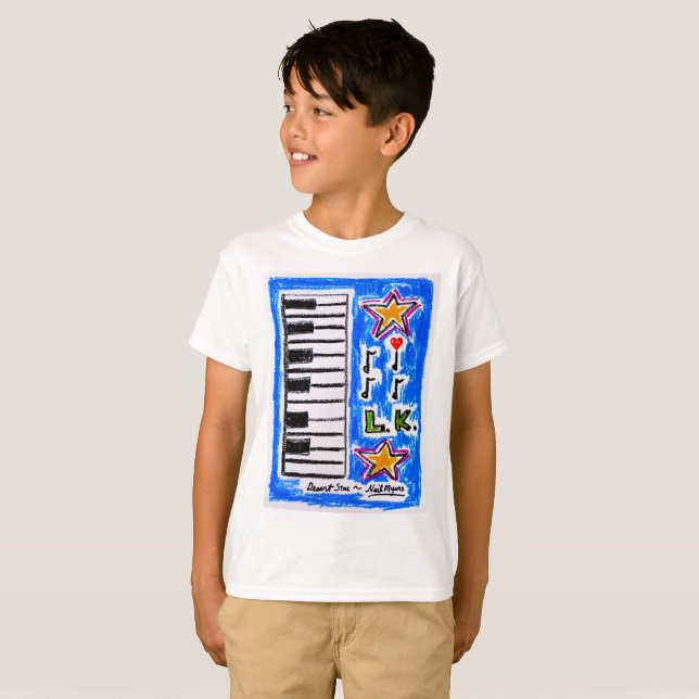 T-shirt La "chemise de piano" pour des garçons par Neil (Devant entier)