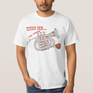 T-shirt La chemise de trompette ou de cornet "m'embrassent