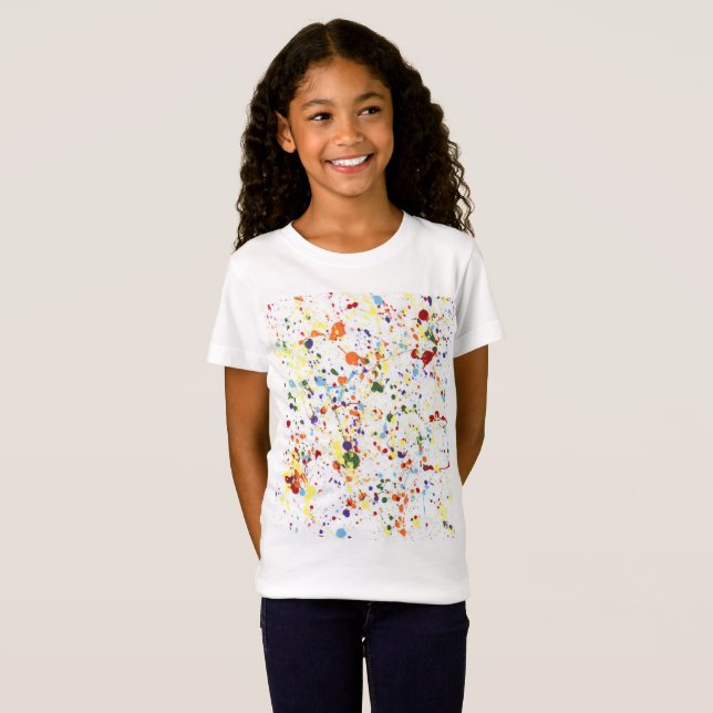 T-Shirt La chemise des filles "peignez éclaboussure" (Devant entier)