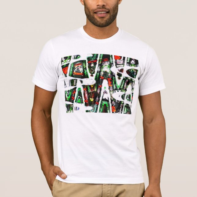 T-shirt La chemise des hommes de "bateaux et de requins" (Devant)