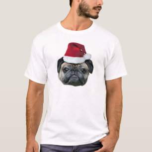 T-shirt La chemise des hommes de chien de carlin de Noël