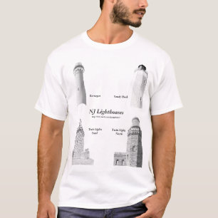 T-shirt La chemise des hommes de phares de New Jersey