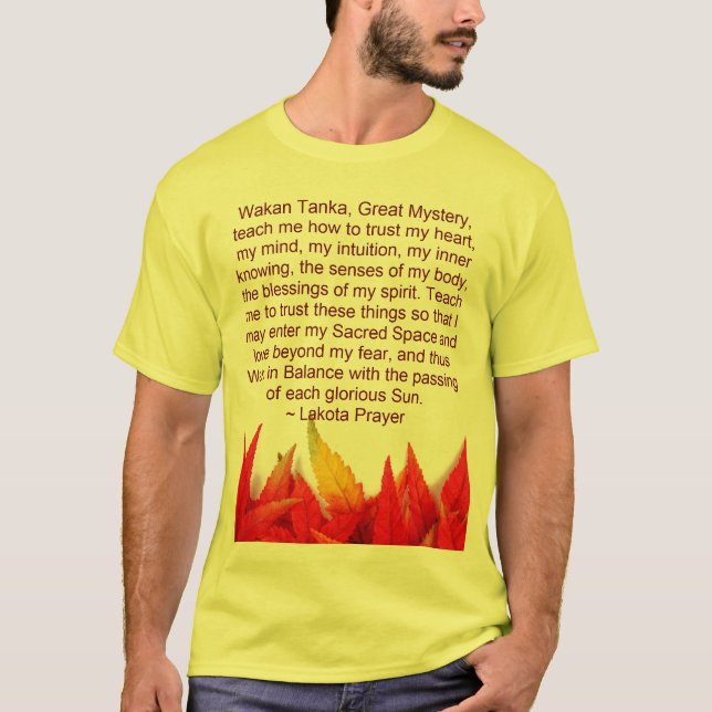 T-shirt la chemise des hommes de prière de lakota (Devant)