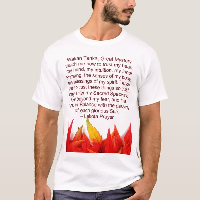 T-shirt la chemise des hommes de prière de lakota (Devant)