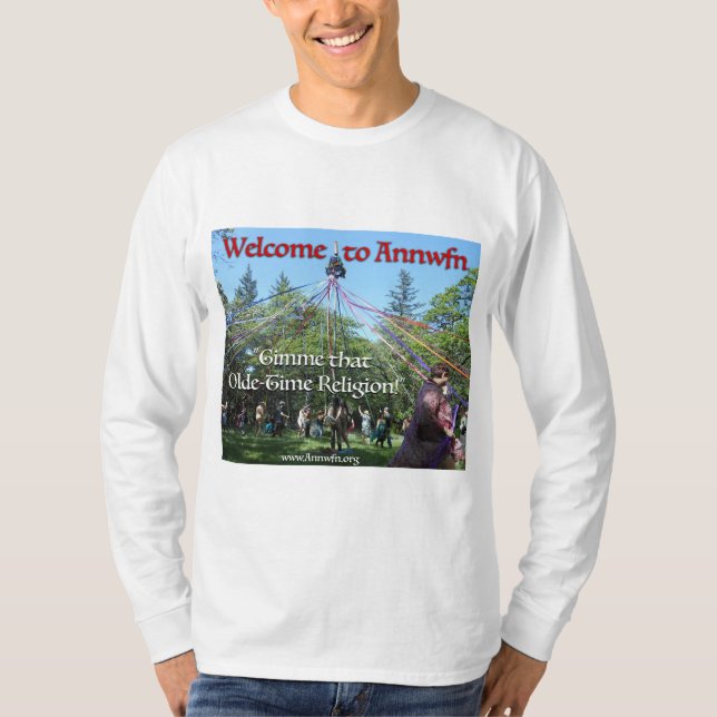 T-shirt La chemise des longs hommes de douille d'Annwfn (Devant)