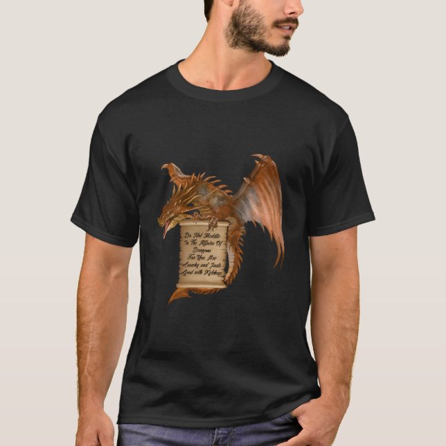 T-shirt La Chemise Dragon Ne Se Mèche Pas Dans Les Affaire (Devant)