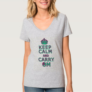 T-shirt La chemise drôle de yoga gardent le calme pour