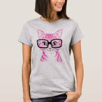 La chemise grise de chat des femmes ringardes
