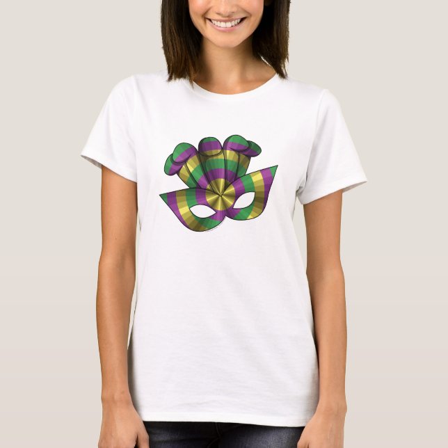 T-shirt La chemise légère des femmes de masque de mardi (Devant)