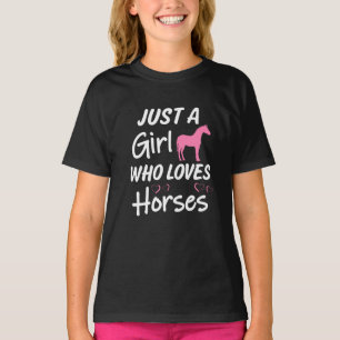 T-shirt La chemise mignonne d'équitation de filles badine