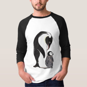 T-shirt La chemise raglane, le blanc et le noir des hommes