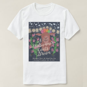 T-shirt La chemise rêveuse d'une chèvre de milieu de l'