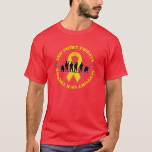 T-shirt La chemise rouge vendredi soutiennent notre