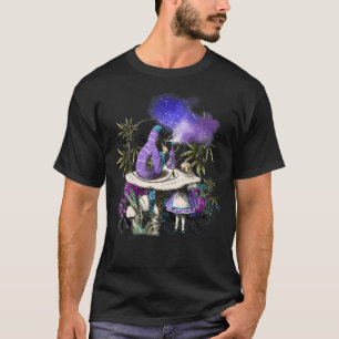 T-shirt La chenille de fumage de mauvaises herbes et Alice