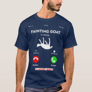 T-SHIRT LA CHÈVRE FAINTING APPELLE JE DOIS ALLER   (2) 