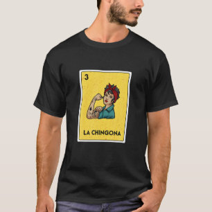 T-shirt La Chingona Mexicaine Loterie Bingo Carte de jeu J