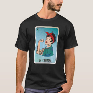 T-shirt La Chingona Mexicaine Lotterie Cartes de Bingo