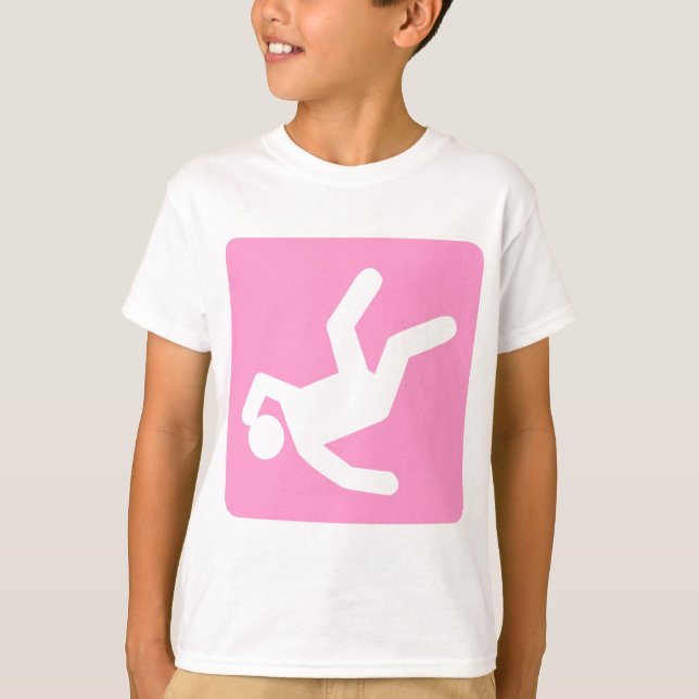 T-shirt La chute de l'homme - rose (Devant)