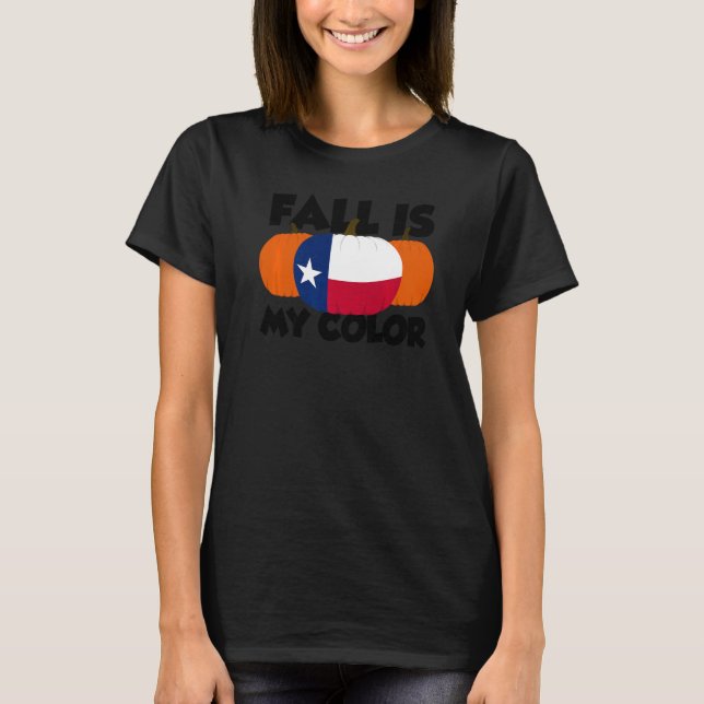 T-shirt La Chute Est Ma Couleur Thanksgiving Citrouille Te (Devant)