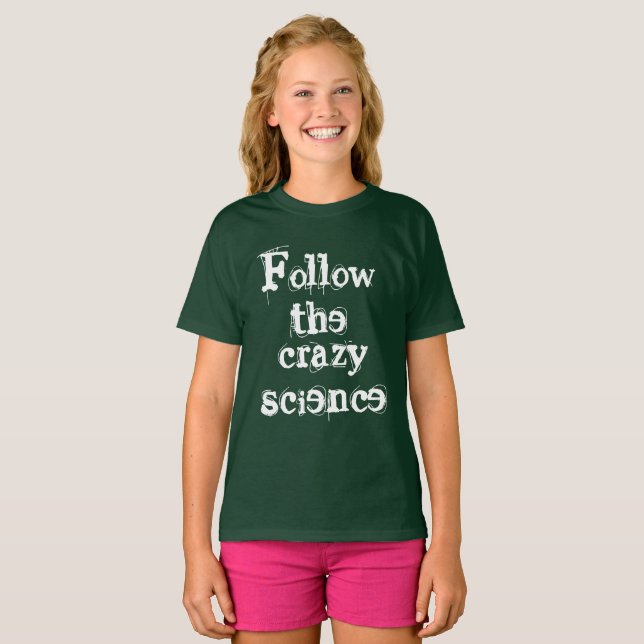T-shirt La citation noire orpheline suivent le distre fou (Devant entier)