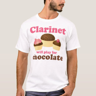 T-shirt La clarinette drôle fonctionnera pour le chocolat