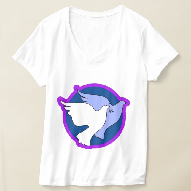 T-shirt La colombe est un symbole de paix (Poser)