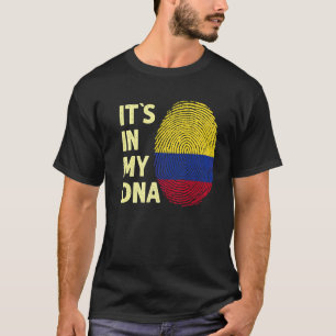 T-shirt La Colombie Dans Mon Adn L'Équipe Drapeau Colombie