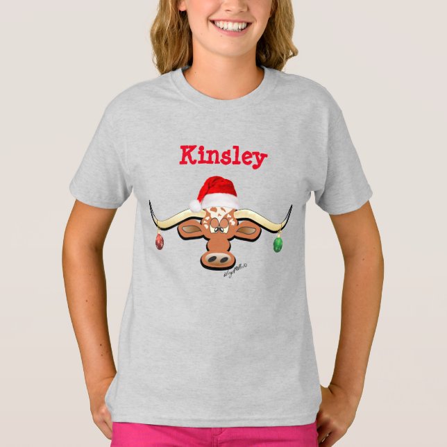 T-shirt La Comédie de Noël Longhorn Steer (Devant)