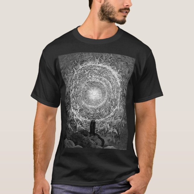 T-shirt La comédie divine de Dante : Rose blanc - Gustave (Devant)