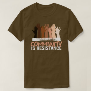 T-shirt La communauté anti-raciste est un sticker Carré de