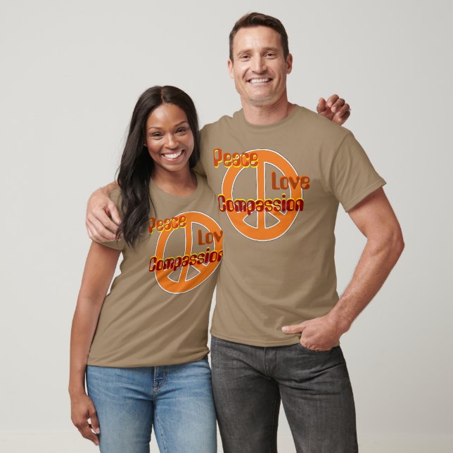 T-shirt La compassion de l'amour de la paix dans les année (Unisexe)