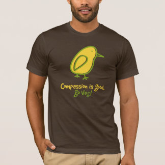 T-shirt La compassion est bonne. Disparaissent Veg.