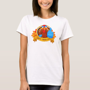 T-shirt La conception amusante de Thanksgiving de style ca