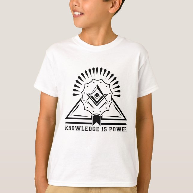 T-shirt La connaissance est la conception géométrique Cool (Devant)