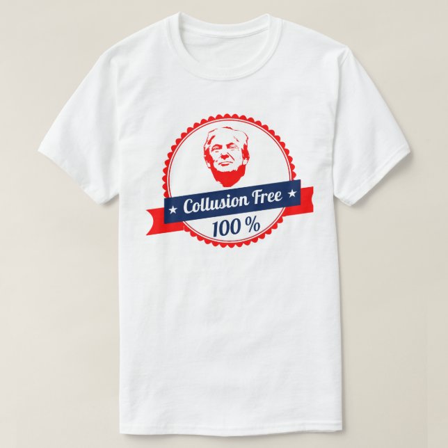 T-shirt La connivence libèrent Donald Trump (Design devant)