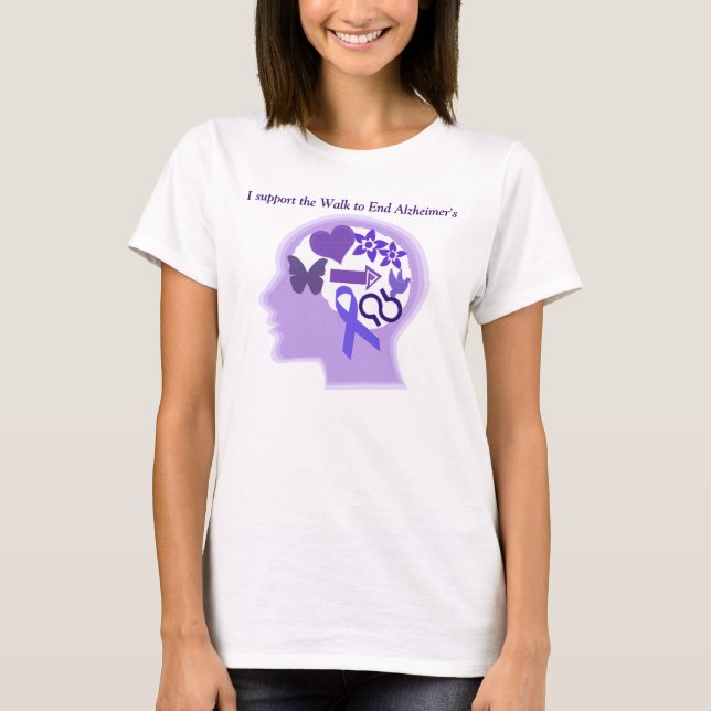 T-shirt La conscience d'Alzheimer par vie bien a vécu le (Devant)