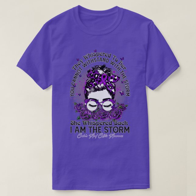 T-shirt La conscience de Crohn et de Colitis est la tempêt (Design devant)