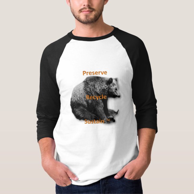 T-shirt La conserve, réutilisent, la pièce en t à deux (Devant)