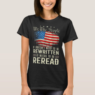 T-shirt La Constitution Américaine Du Drapeau Des Etats-Un