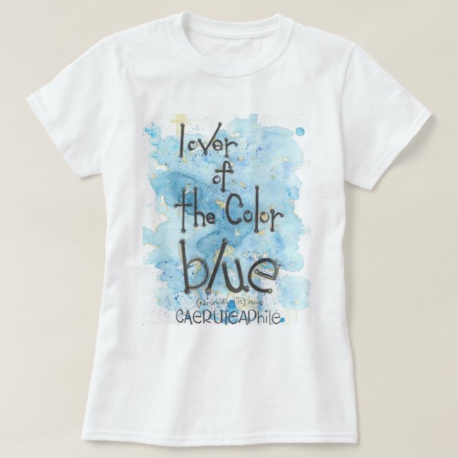 T-shirt La couleur bleue (Design devant)