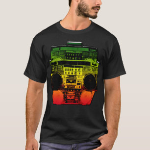T-shirt La couleur de Boombox se fanent (Rasta)