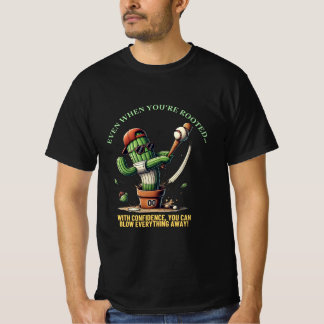 T-shirt La Coupe de Cactus - Drôle Caricature de Baseball