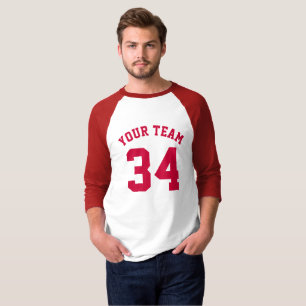 T-shirt La coutume folâtre le Jersey que le rouge ajouten