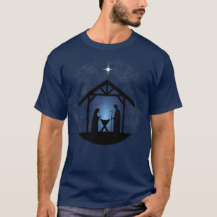 T-shirt La crèche de Noël Scène religieuse