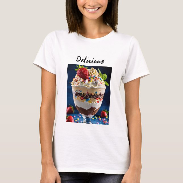 T-shirt La Crème De Glace La Plus Délicieuse De Tous Les T (Devant)