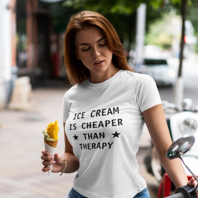 T-shirt La crème glacée est moins chère que la thérapie dr (Créateur téléchargé)