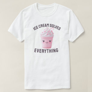 T-shirt La crème glacée résout tout