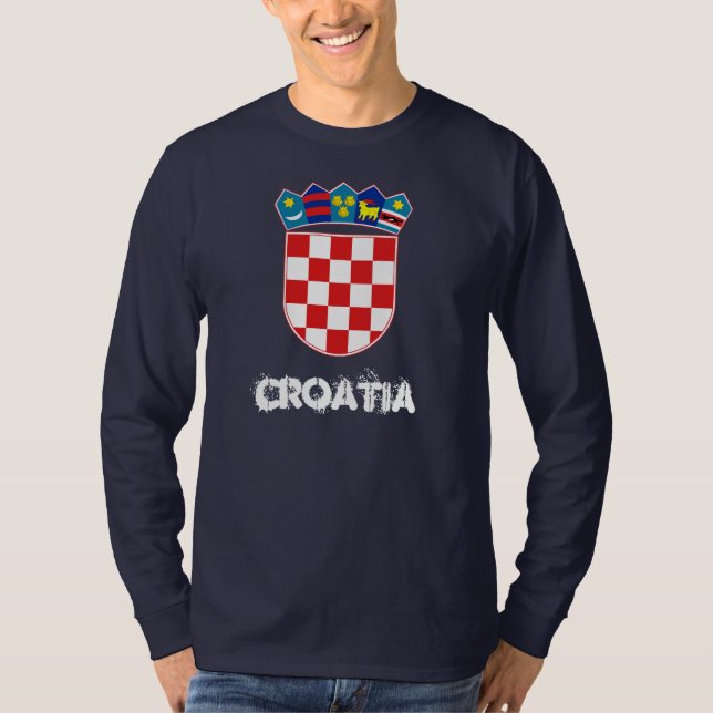 T-shirt La Croatie avec le manteau des bras (Devant)