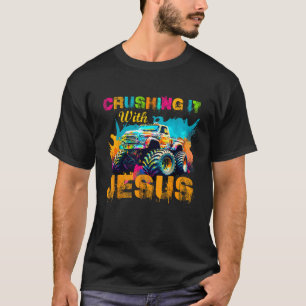 T-shirt La Croiser Avec Jésus Christian Monster Camion Col