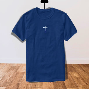 T-shirt La Croix Chrétienne Trois Clous Blancs